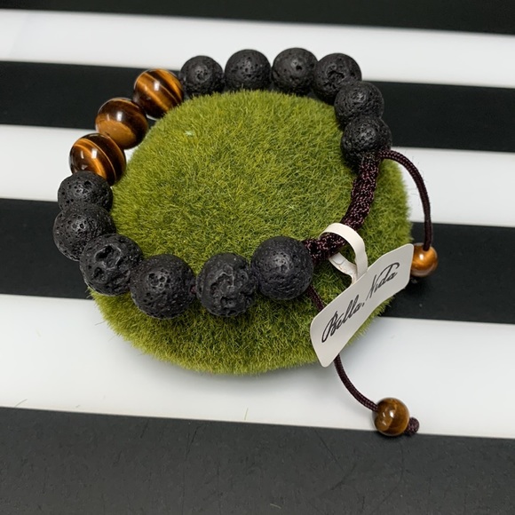 Tiger Eye and Lava Stone Balance Bracelet - Picture 2 of 2